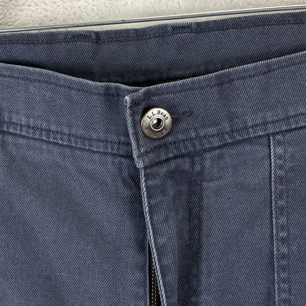 VTG LL Bean Pants Mens 38x32 Blue Twill Field Trousers Preppy Outdoors Workwear